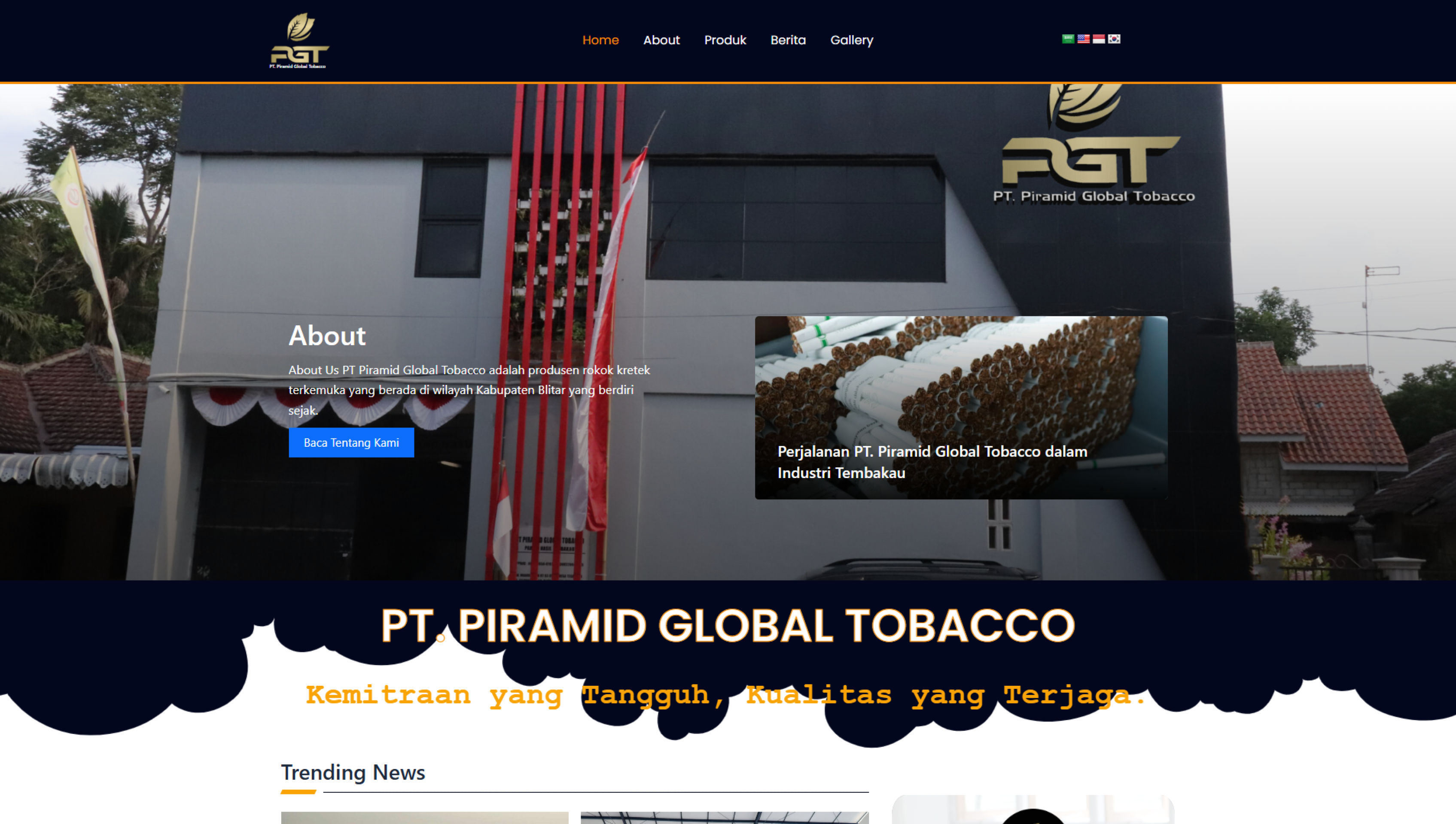 Website PT Piramid Global Tobacco